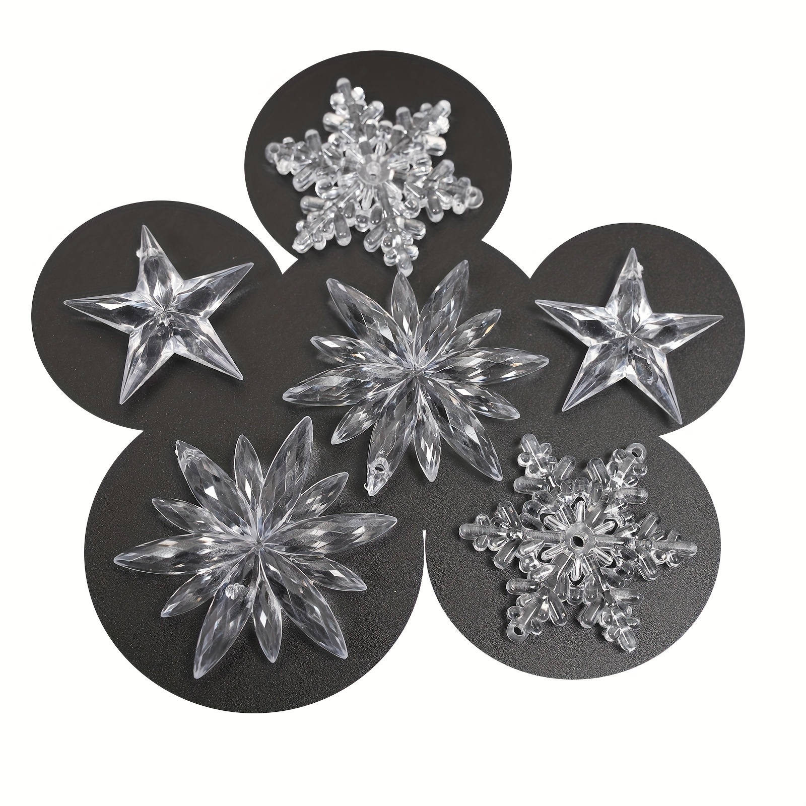 Acrylic Transparent Snowflakes Christmas Tree Christmas - Temu