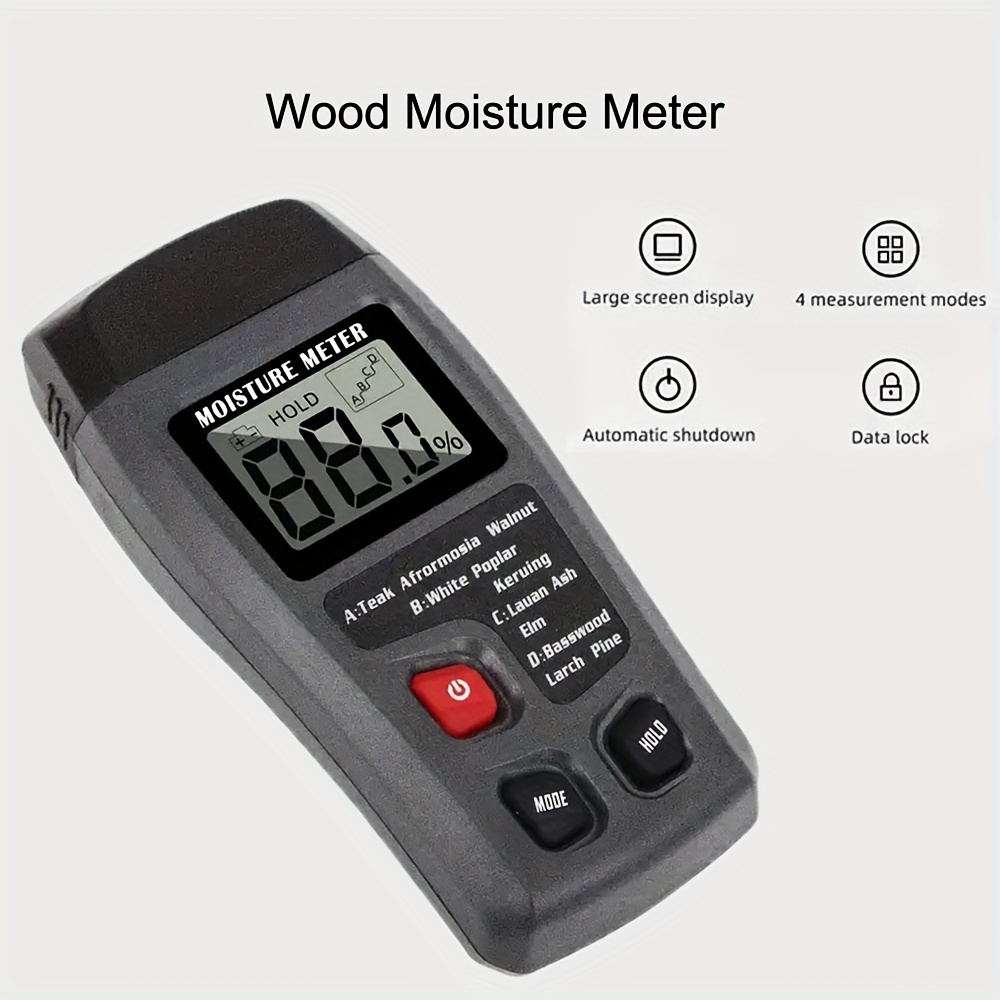 Wood Moisture Meter, 8-IN1 Testeur d'humidité numérique, détecteur de fuite  d'eau précis de type broche, testeur de moisissure, humidimètre - Temu  France