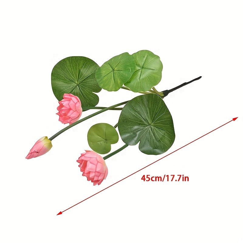 Fake Lotus Flower Green Leaves artificial Small Plant - Temu