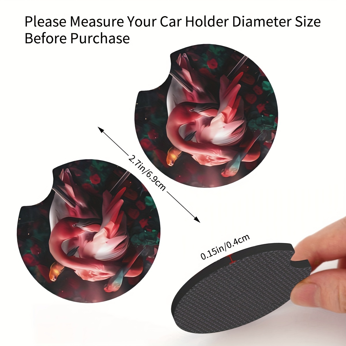 Cool Flamingo Car Cup Holder Coasters, Universal Non-slip Car Accessories,  Cute Car Accessories Gifts For Men And Women - Temu