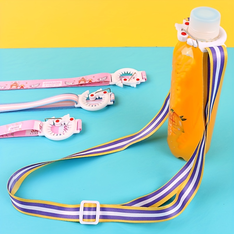 Kawaii Cartoon Water Bottle Shoulder Strap With Temu
