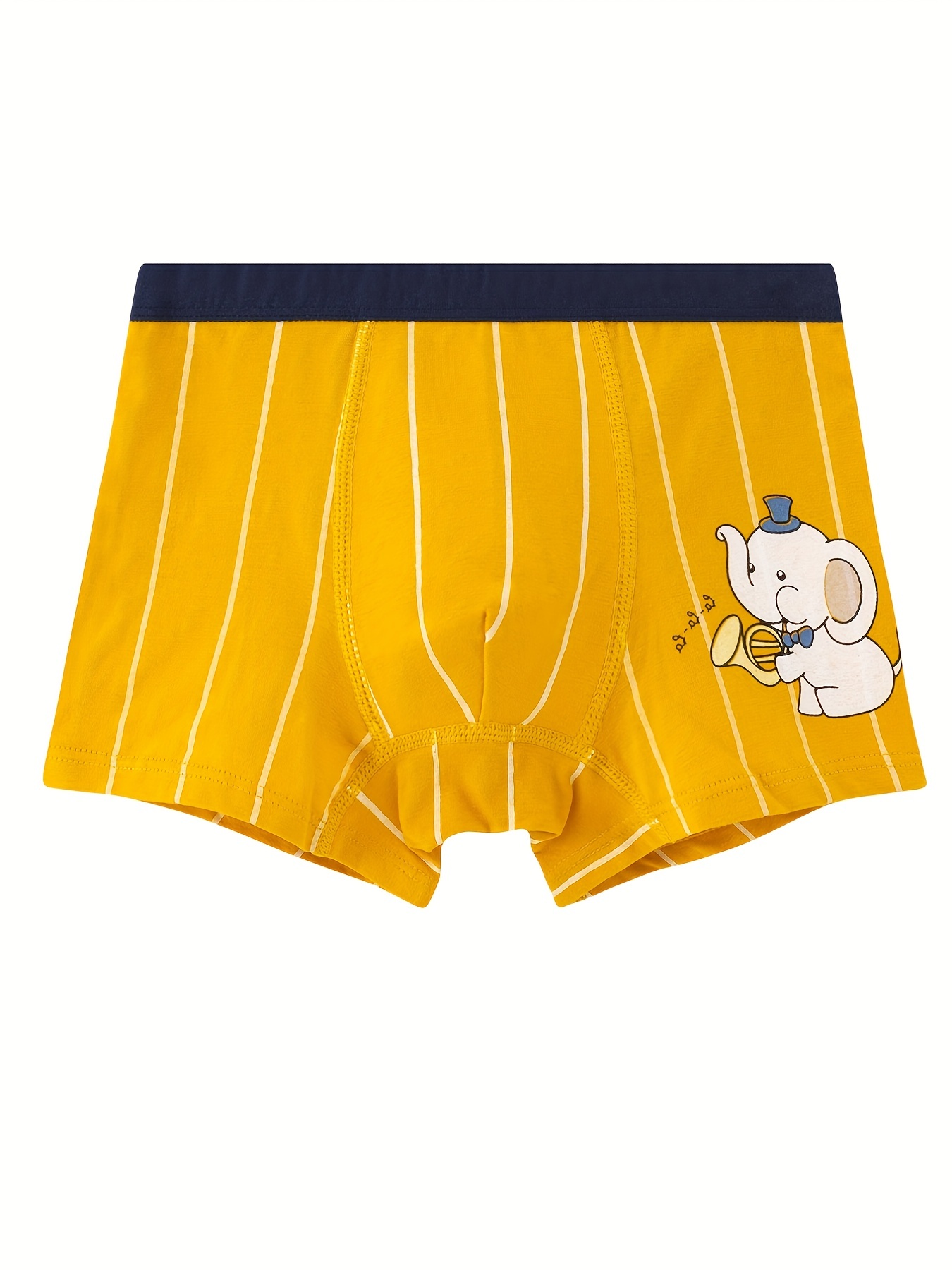 Boys Cartoon Elephant Bear Boxer Briefs Underwear Soft - Temu