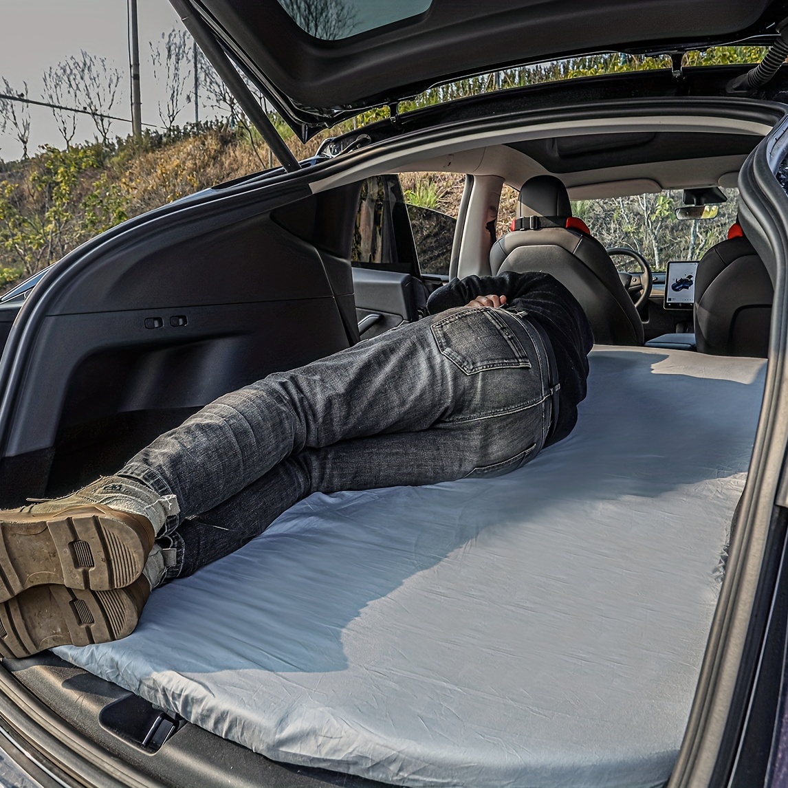 Durable Memory Foam Car Bed Pad For Model 3 SUV - Portable Outdoor Camping  Travel Mattress With Non-Inflatable Design