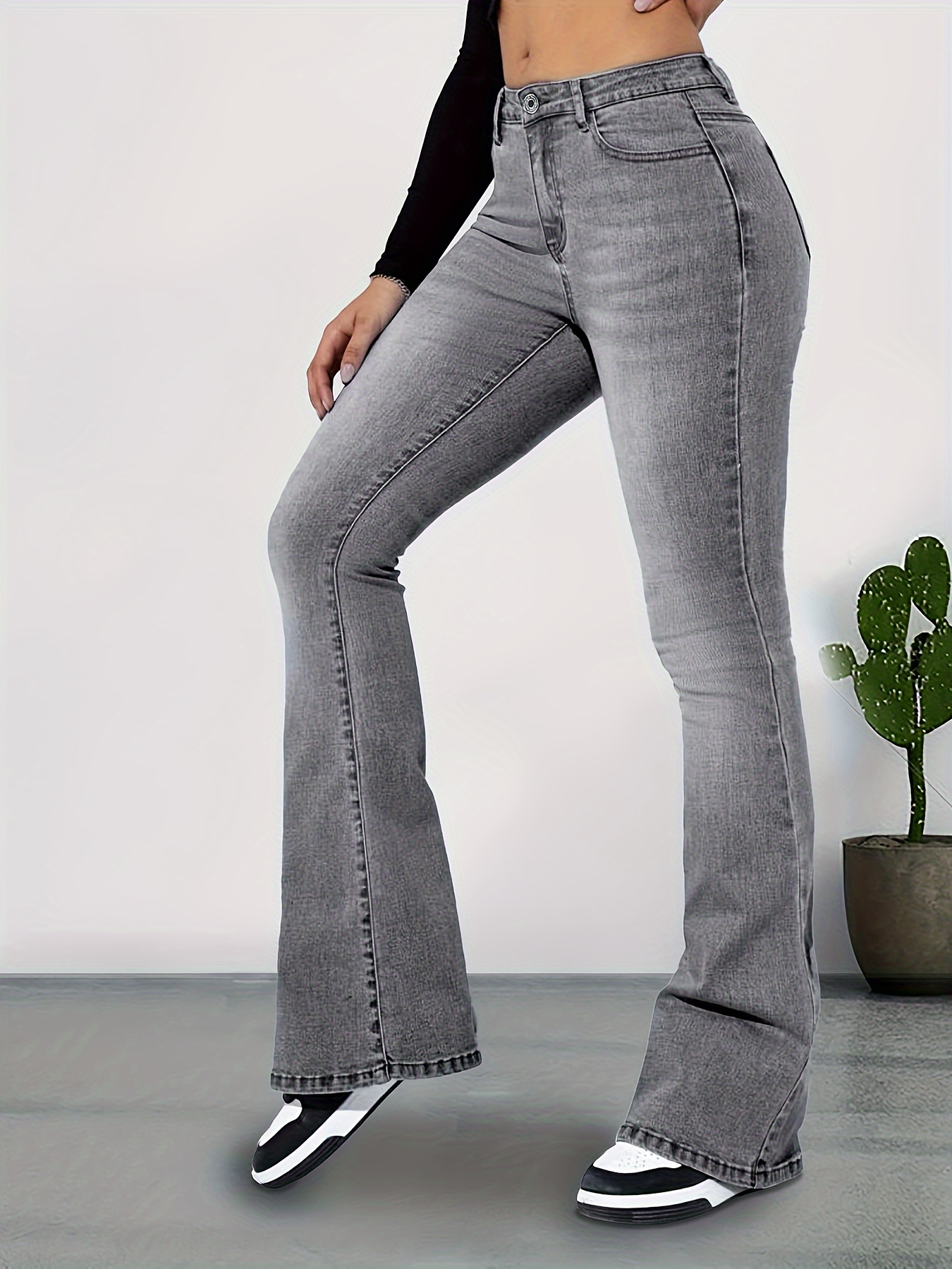 Flare Jeans Women's Low Waist Trousers Aesthetic Denim Pants Streetwear  Jeans