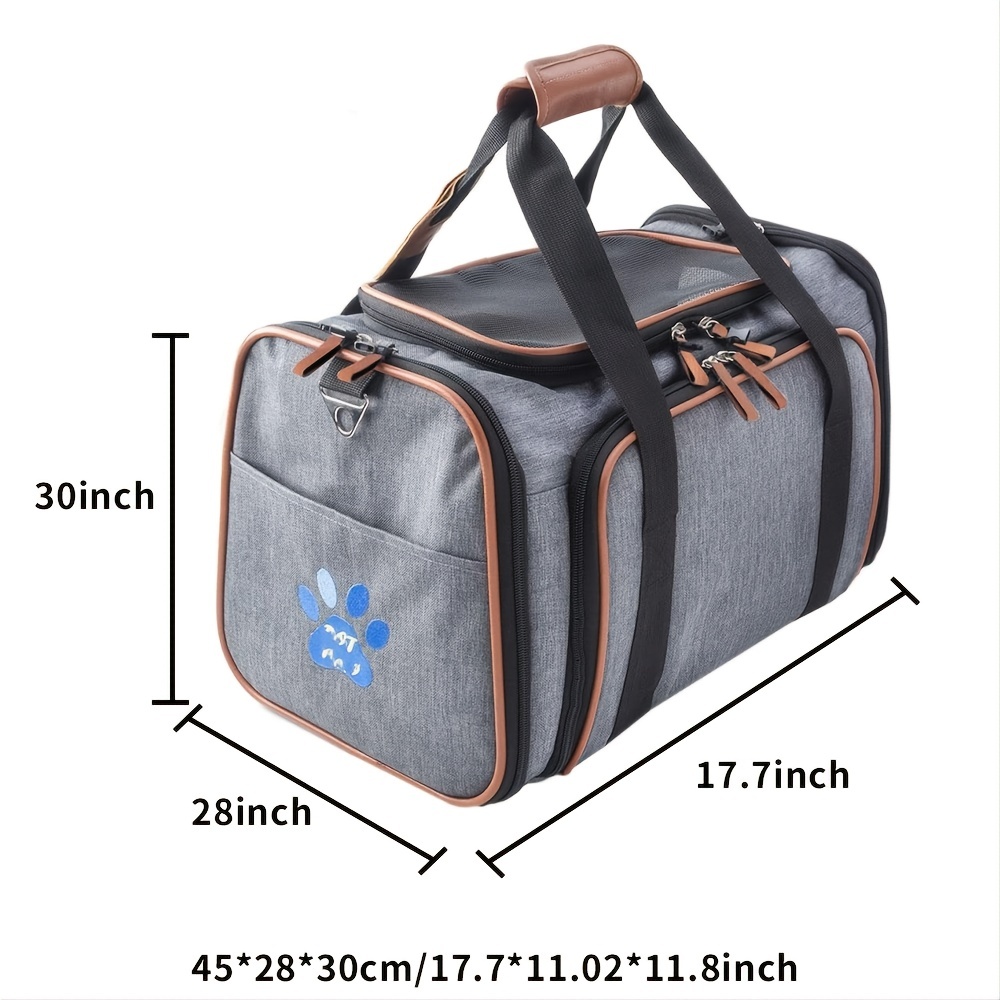 Dog Cat Carrier Airline Approved Pet Travel Bag 2 Sides Expandable Cat  Collapsible Backpack Carrier With Removable Fleece Pad Pockets