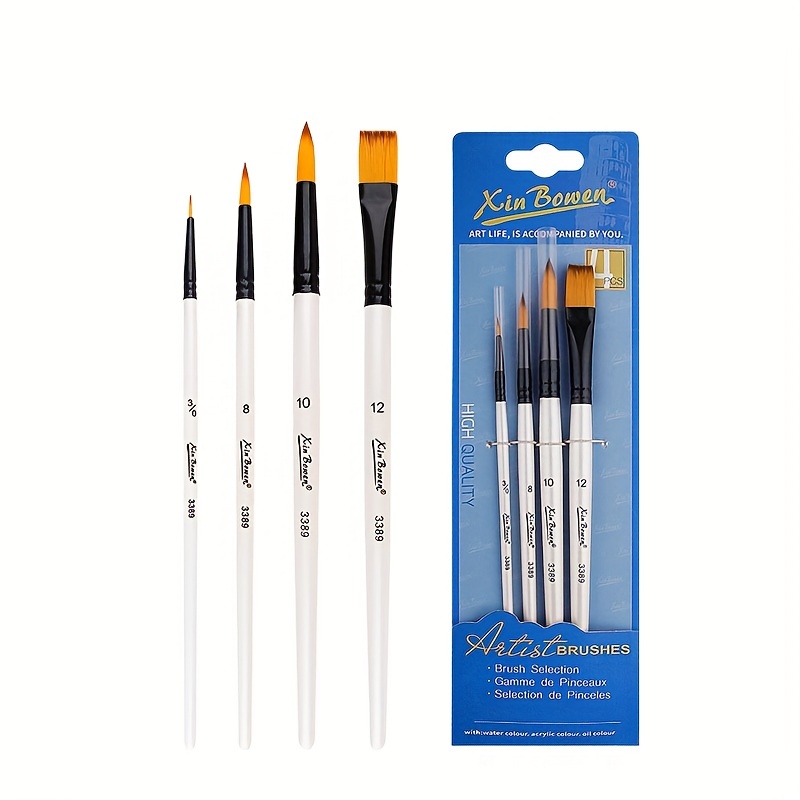 4pcs Wool Brush Pen Set, Paint Brush For Miniature Painter, Goat Hair  Acrylic Model Paint Brush, Fabulous For Beginners & Professional, For  Detailing