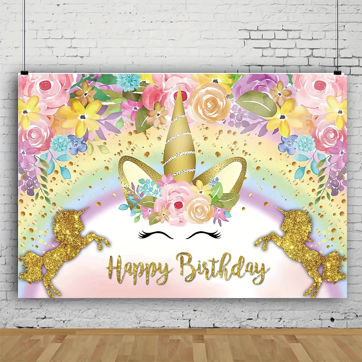 Unicorn Birthday Decoration Backdrop Cloth Rainbow Unicorn - Temu