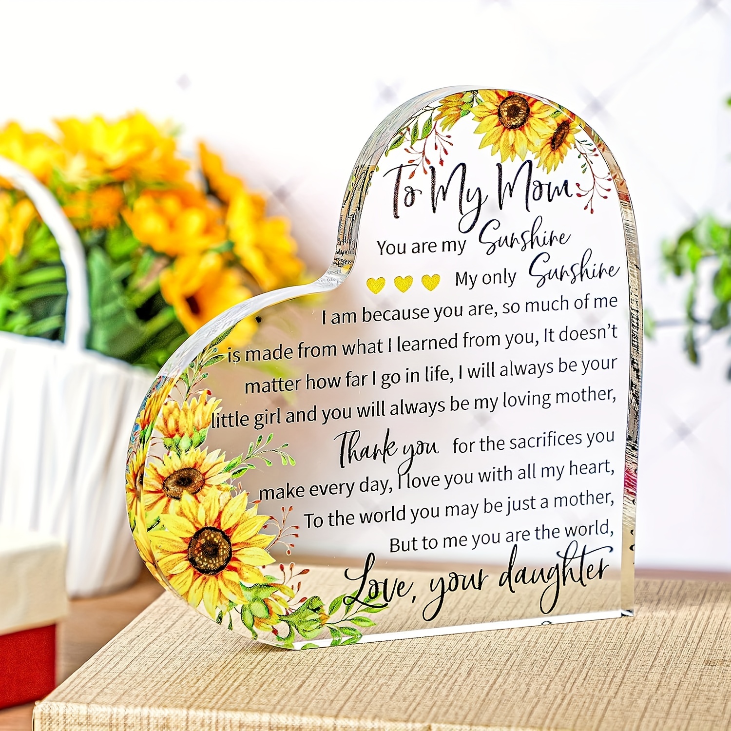 Gifts For Mom, Birthday Gifts For Mom From Daughter Son, Mother's Day  Christmas Thanksgiving Present, Bonus Mom Step Mom Mother In Law Gift Idea,  Mom Acrylic Decoration Sign/plaque - Temu