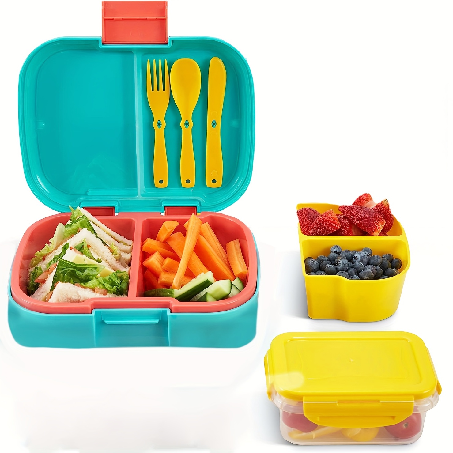 1pc Bento Lunch Box Niños Contenedor Alimentos Prueba Fugas - Temu