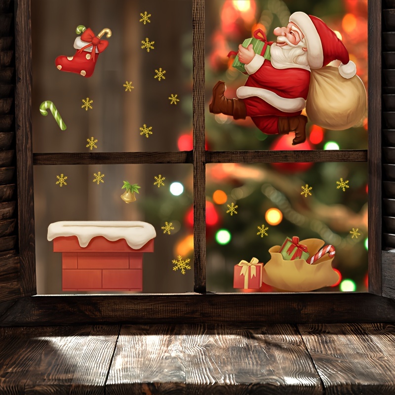 Cute Santa Claus Window Design Painted Pendants Christmas - Temu