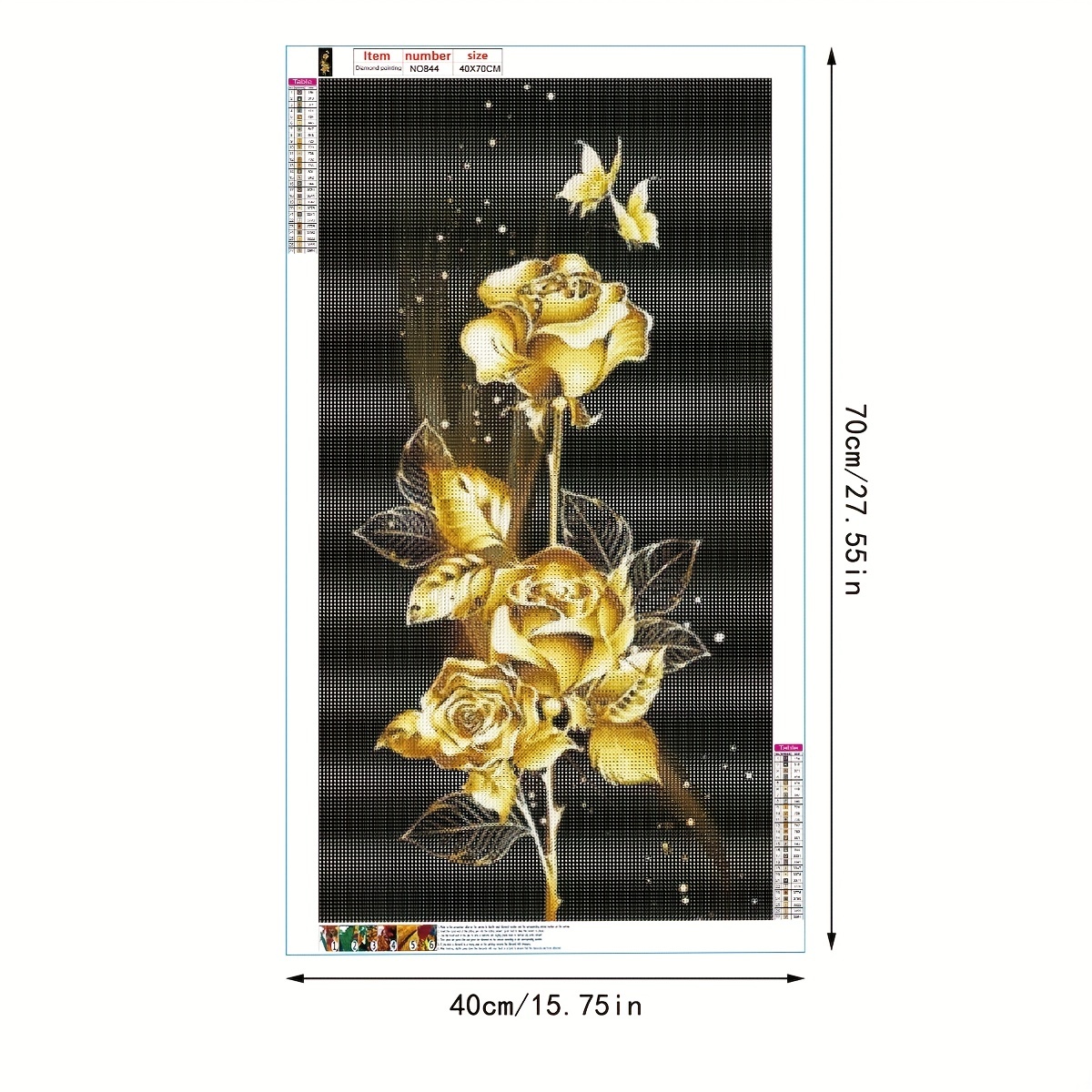 Rose Diamond Painting Kit Diy Mosaic Craft Wall - Temu