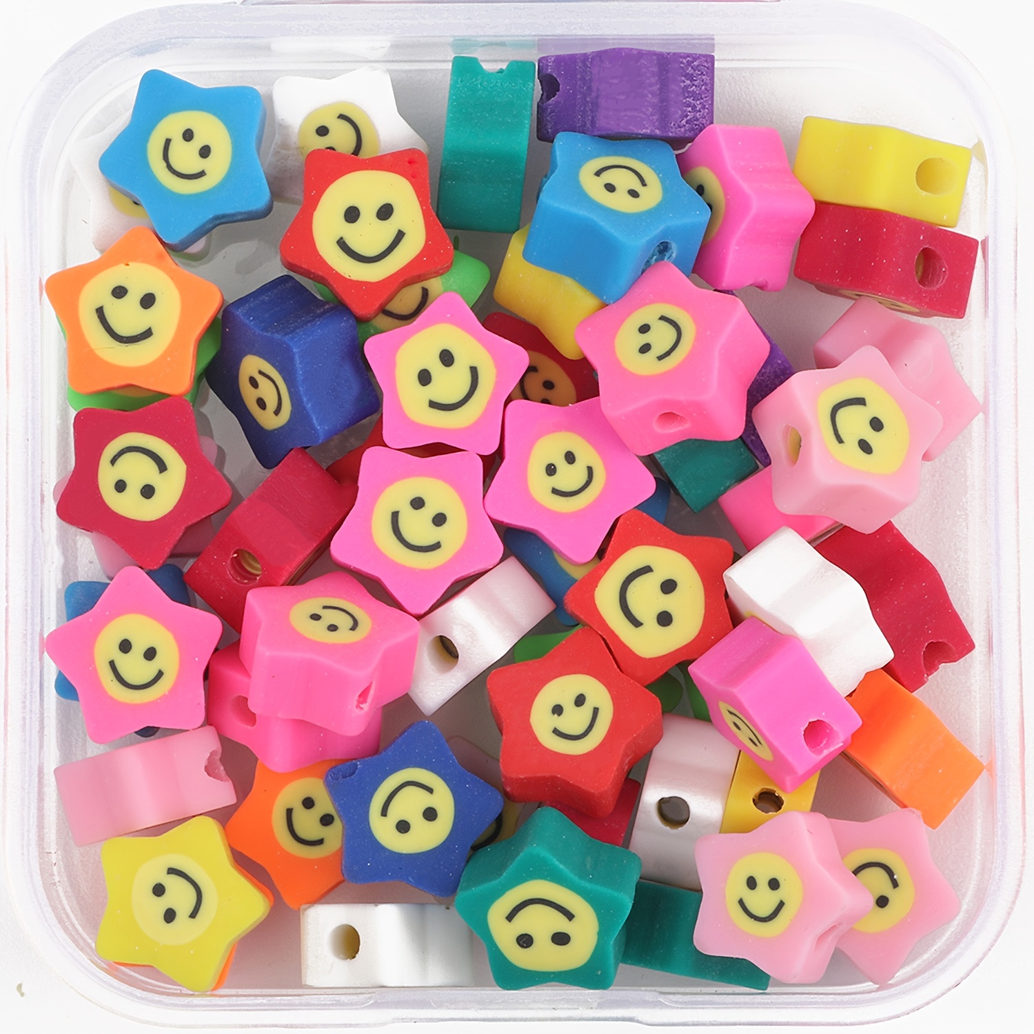 1Box Cartoon Polymer Clay Beads Kits Handmade Polymer Clay Spacer