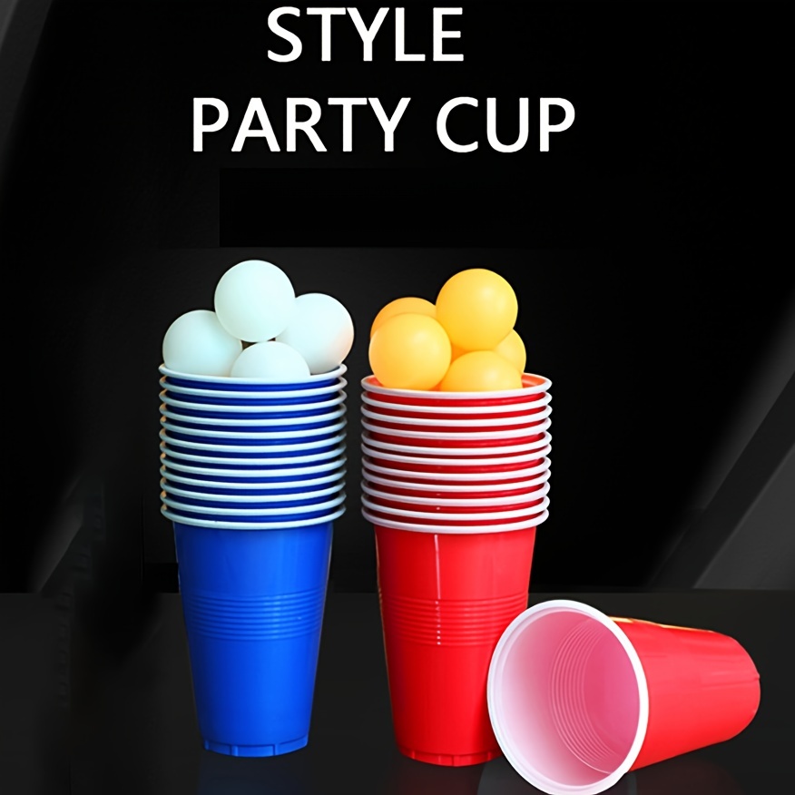 Fairly Odd Novelties Beer Pong Set, Red Cups and Ping Pong Balls.