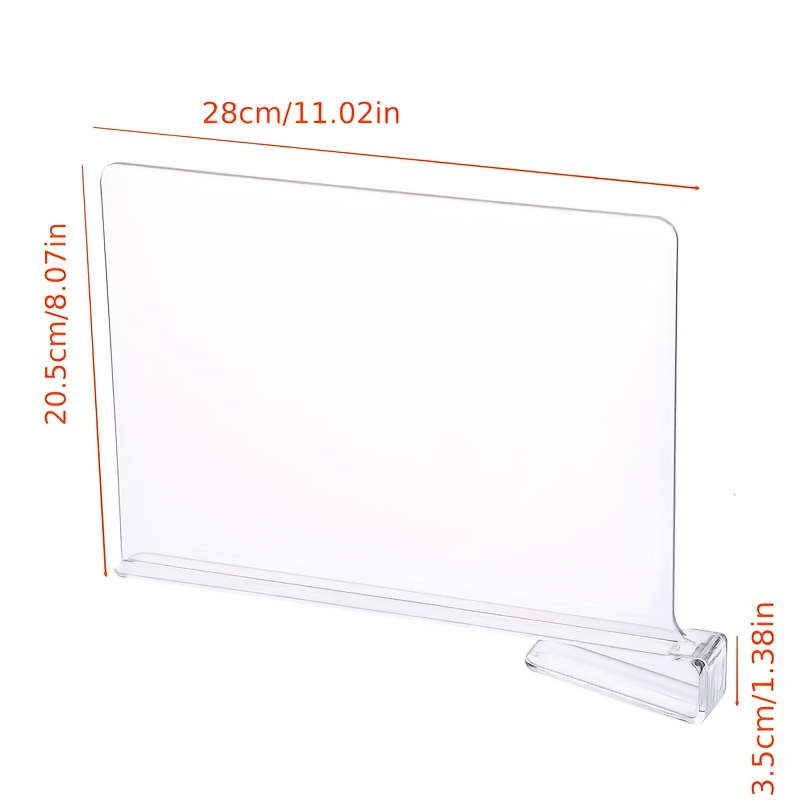 True 4U Acrylic Shelf Dividers 4 Pack -(11X4x10), Clear, Sturdy, and  Moveable Closet Shelf Organizer - Ideal Clothes, Towels, and Pantry,  Organizer