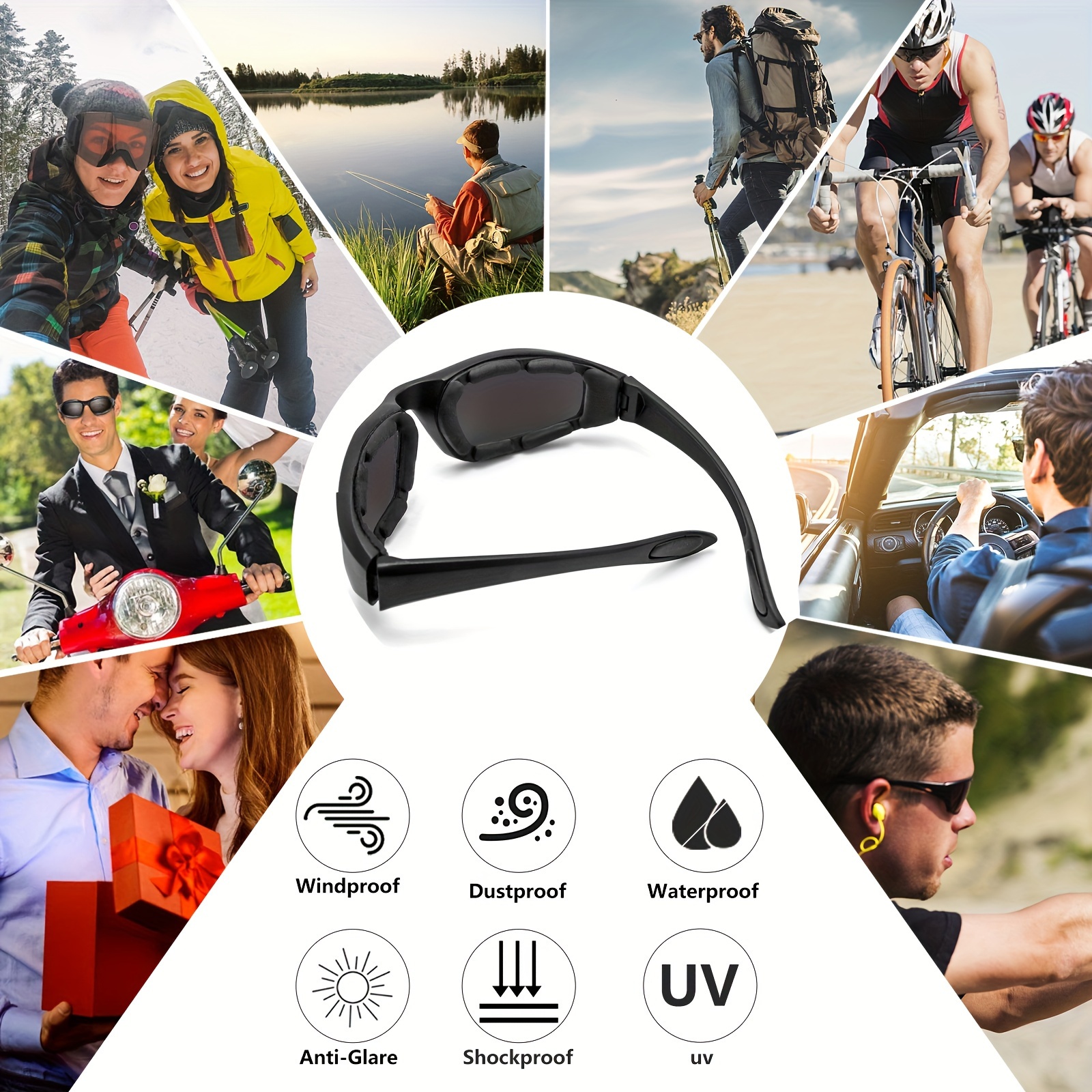 1 Pieza De Gafas A Prueba De Polvo Para Bicicleta Al Aire - Temu Chile