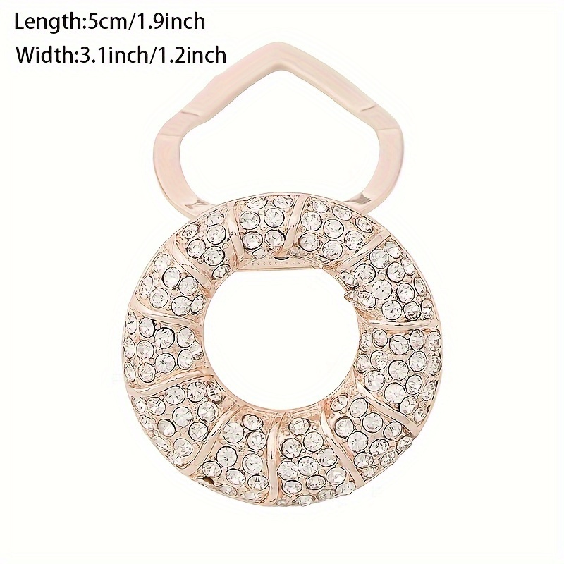 Hollow Round Scarf Buckle Inlaid Shiny Rhinestone Multifunctional