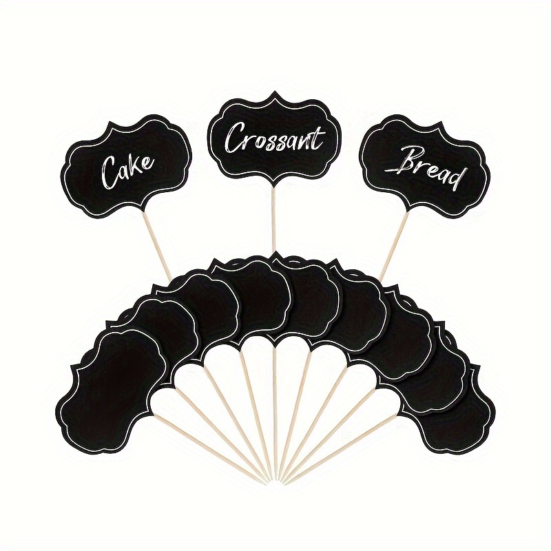 24 Pcs Label Insert Wood Dinner Party Buffet Food Signs Cheese Markers