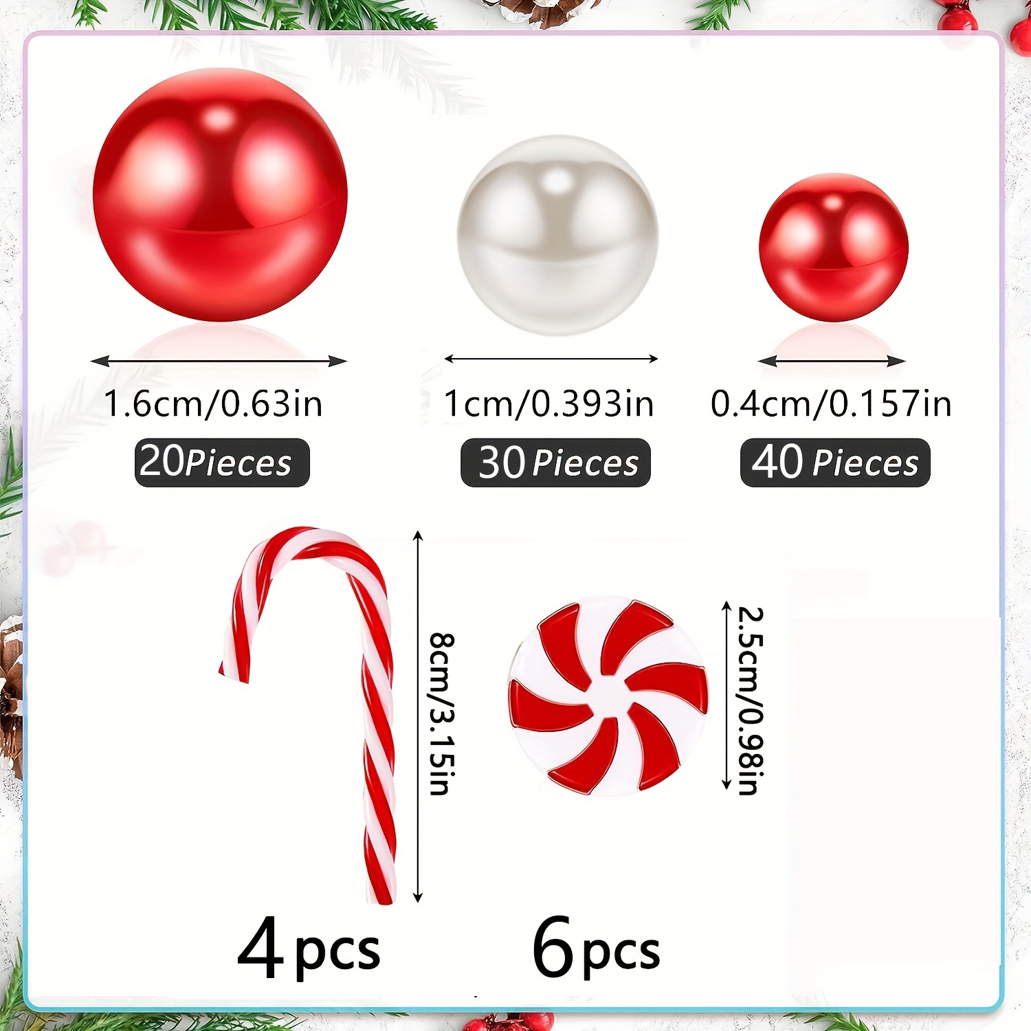 Christmas Floating Candy Canes, Peppermints, Lollipops, Red, Green Gem –  Floating Pearls