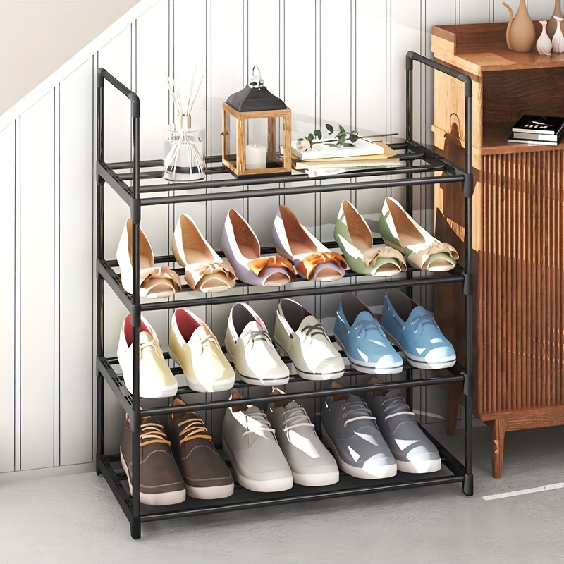 Stackable Shoe Racks Closet Shoe Storage, Independent Small Shoe Racks,  Aesthetic Room Decor, Home Decor, Kitchen Accessories, Bathroom Decor,  Bedroom Decor - Temu