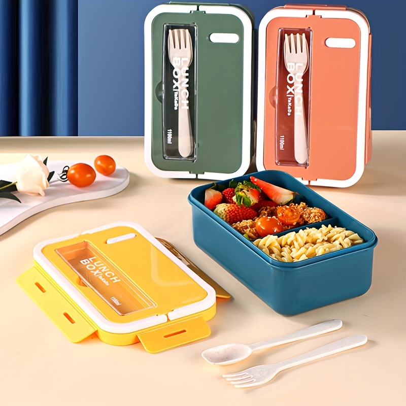 Portable Leak proof Wooden Lunch Box With Tableware - Temu