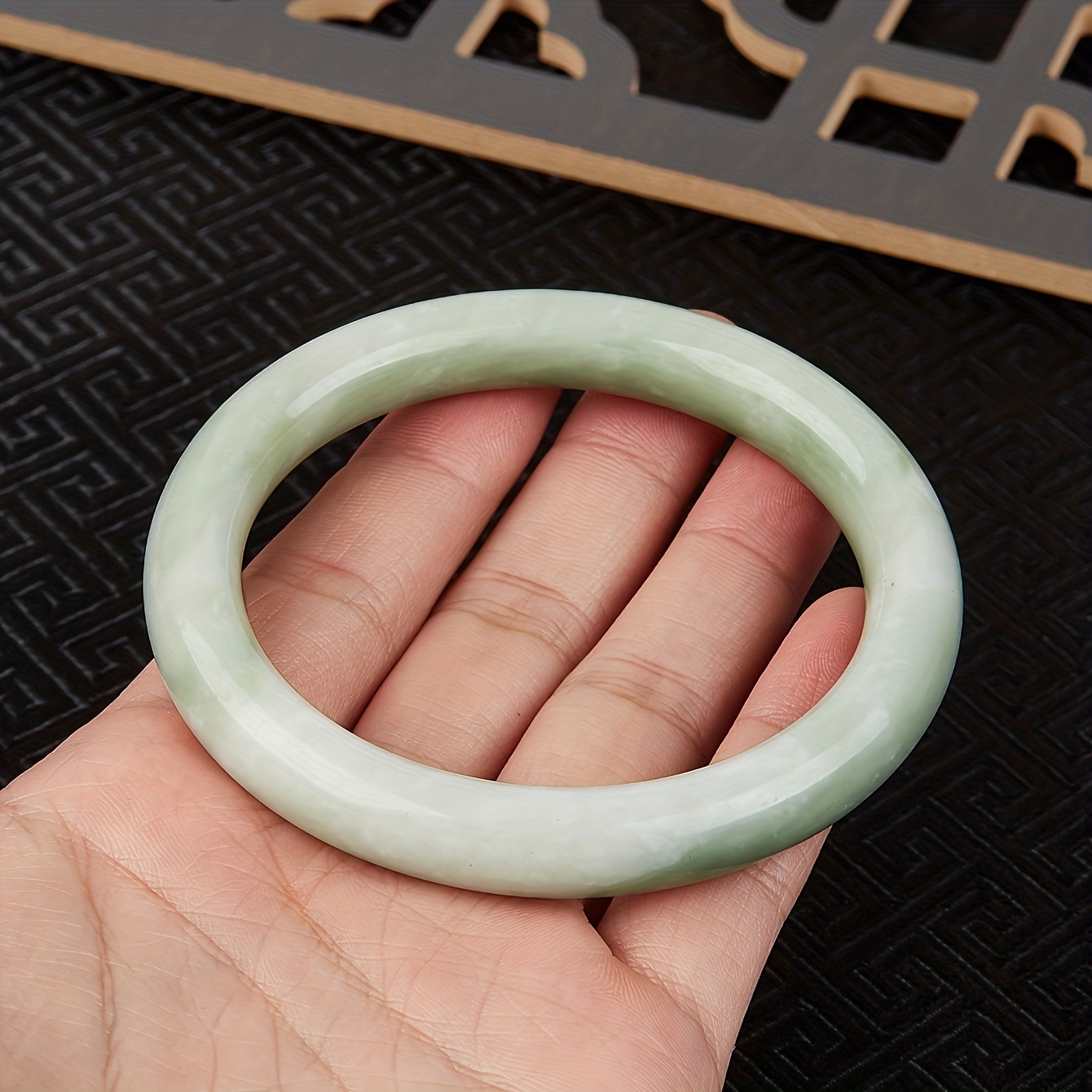 Natural Jade Bangle for Men, Gift for Girlfriend