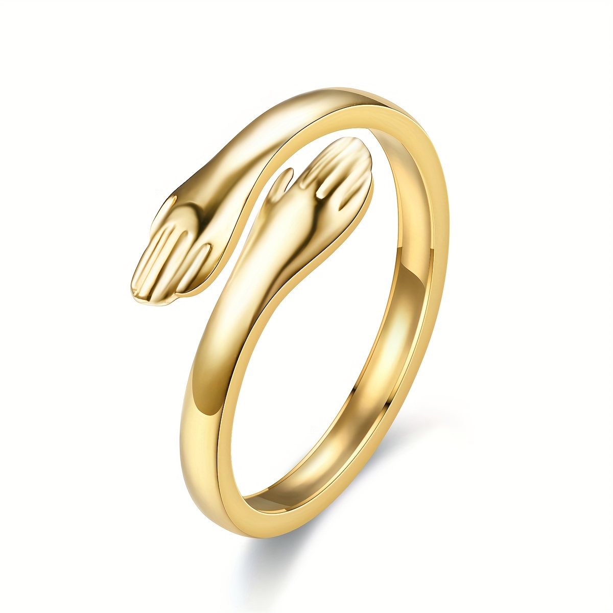 Stainless Steel Hug Ring Decorative Accessories for Men