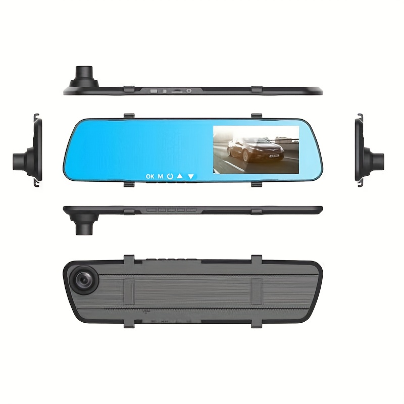 Dashcam pour voiture - Caméra avant et arrière - Miroir - Full HD