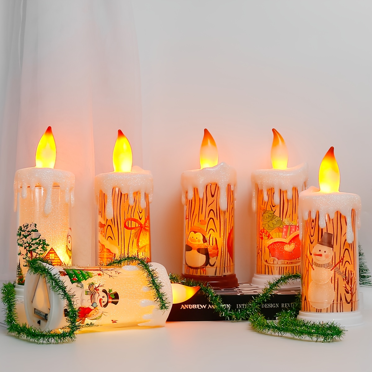 Lumière De Bougie Sans Flamme De Noël Led Pour La Décoration De Nouvel -  LampeLunePhoto