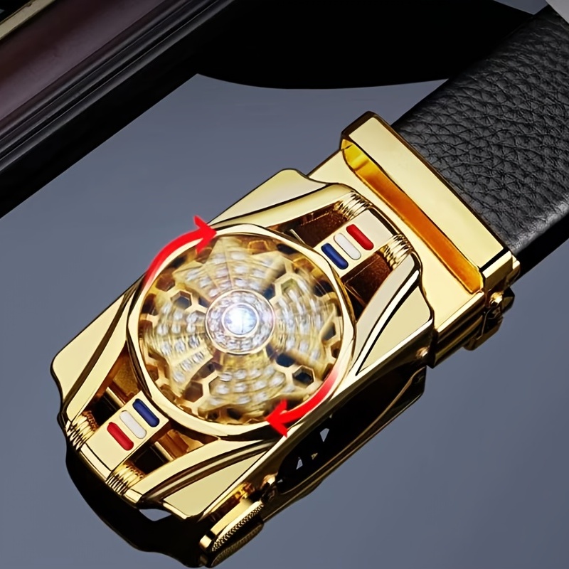 Rotatable Automatic Buckle Men's Belt