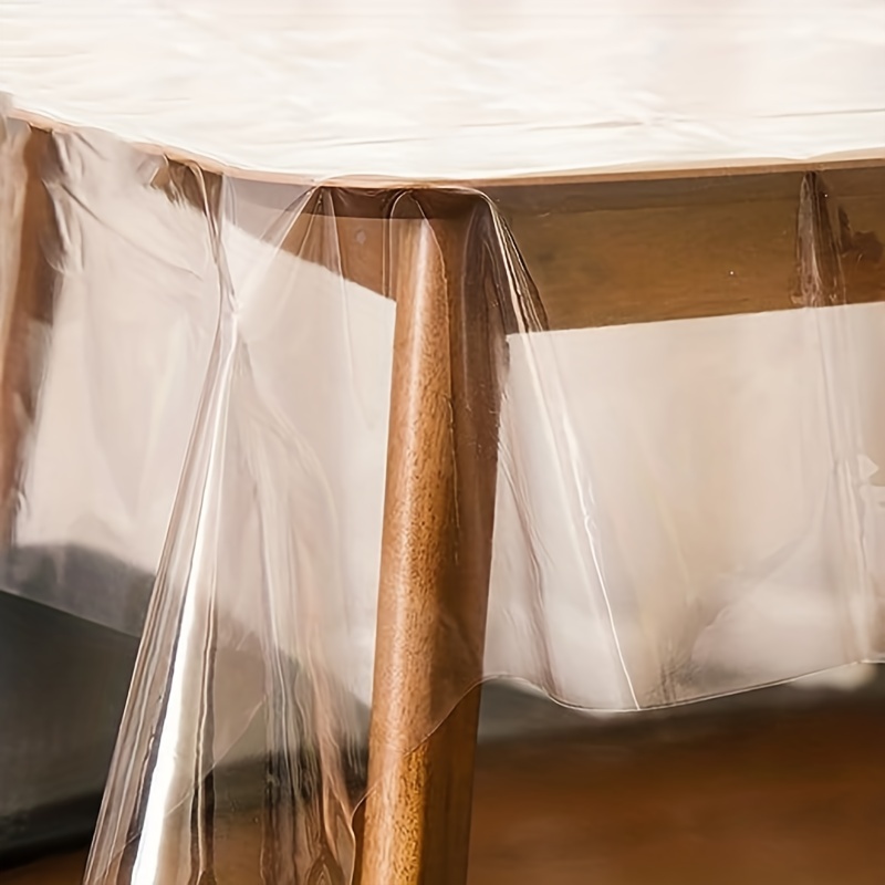 Protector de Mantel transparente para escritorio de oficina, Protector de  vinilo para mesa de comedor, muebles de madera, alfombrilla para mesa de  cocina - AliExpress