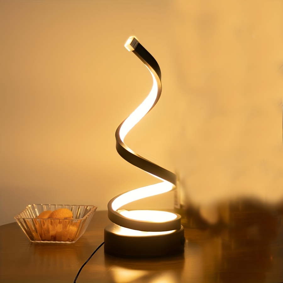 TIAN LED Table Lamp, Dimmable Modern Minimalist Spiral Table Lamp