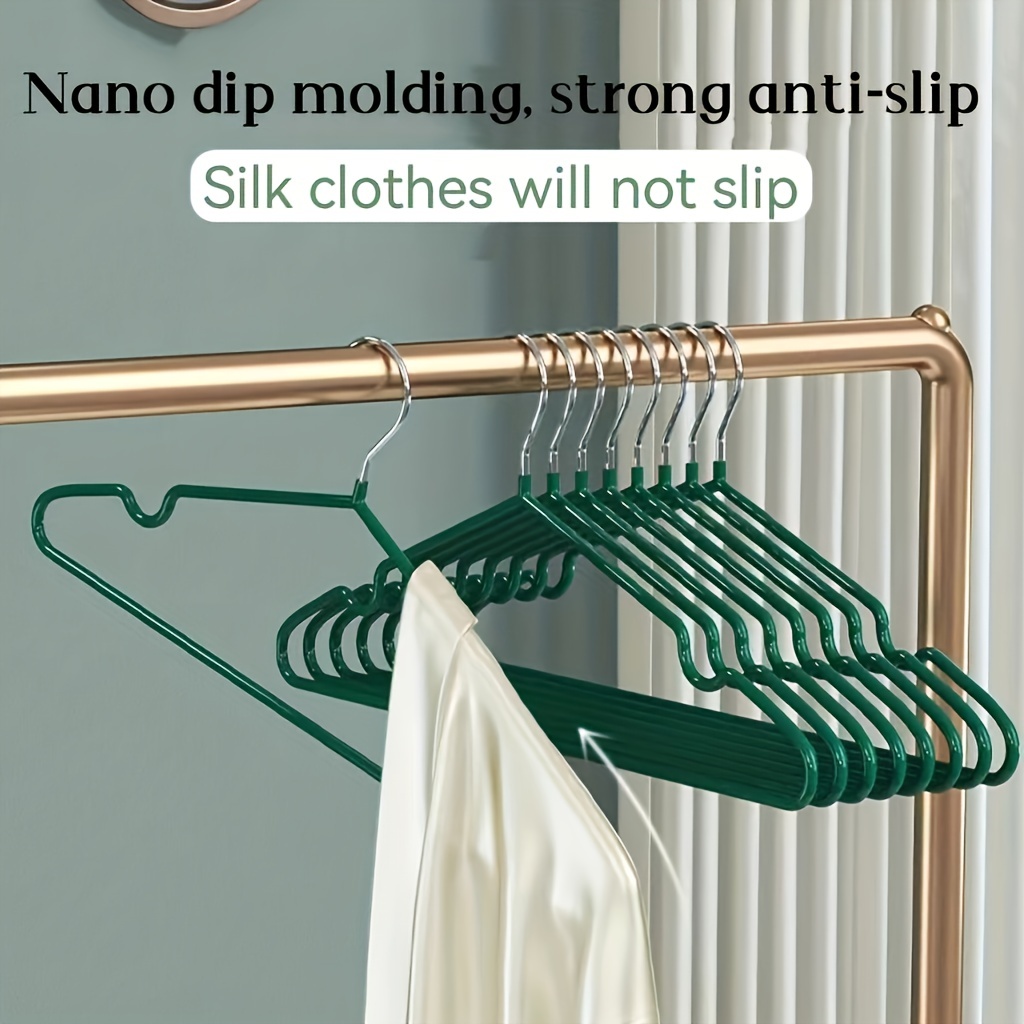10PCS Stainless Steel Strong Wire Metal Hangers Heavy Duty Clothes Hangers