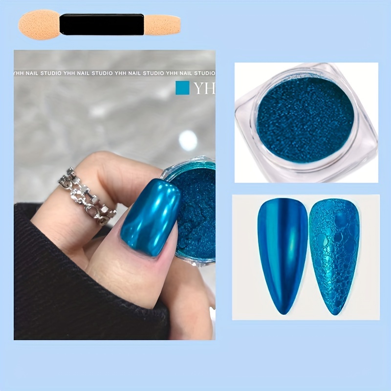 Bcloud 0.5g Mirror Silver Nail Powder Dust Glitter Shinning Chrome Pigment Manicure, As The Picture