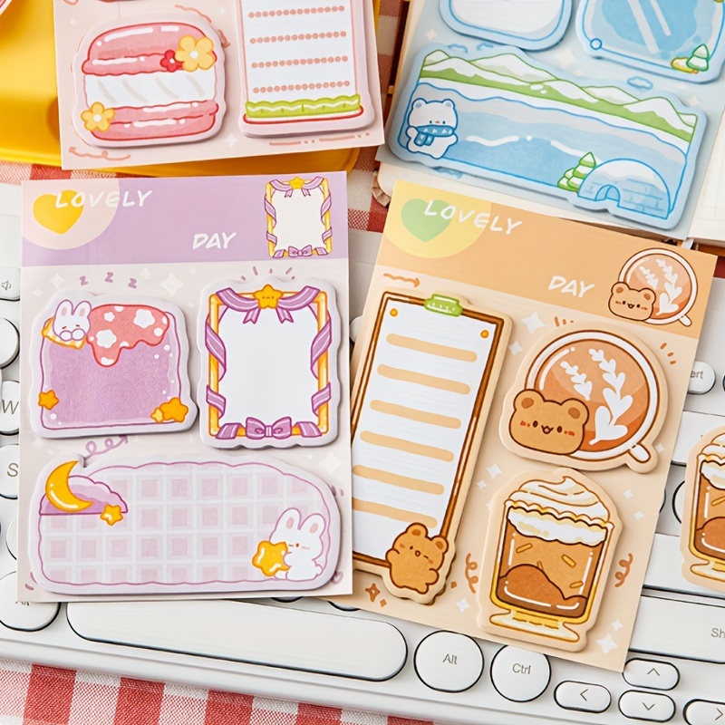Liquid Glitter Stickers Pack Stationary Kawaii Cute