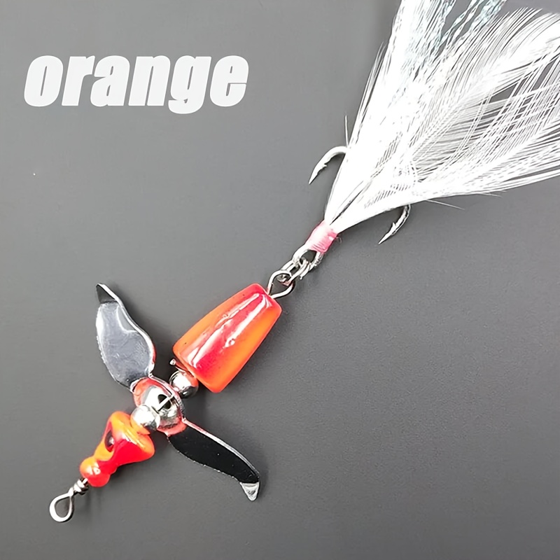 Propeller Fishing Lure Rotating Fishing Lure With Feathered - Temu