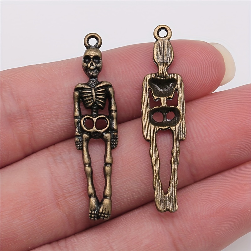 Halloween Ohrringe Schmuck Menschliches Skelett Anhänger Halskette