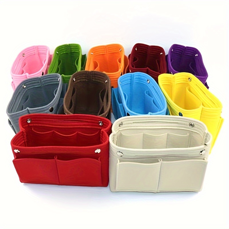 Small Multi pocket Organizer Insert Bag Canvas Zipper - Temu