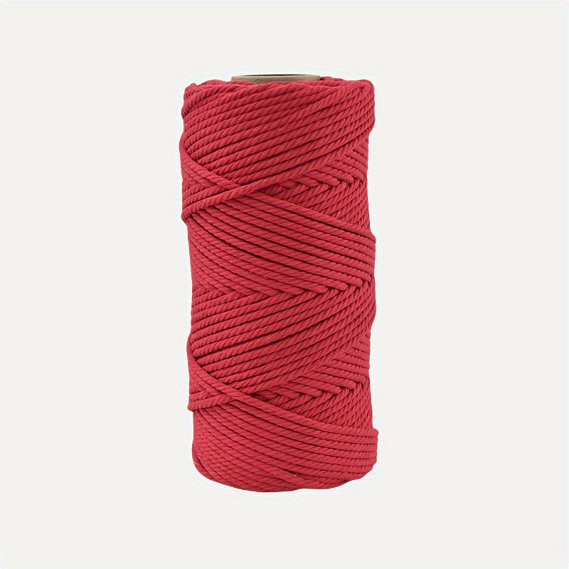 2mm 3mm 4mm Natural Macrame Cord Cotton Rope DIY Ribbon String Sewing Craft  Hilo Macrame Beige Braided Twine Wedding Decoration (Color : 4mm 50M)