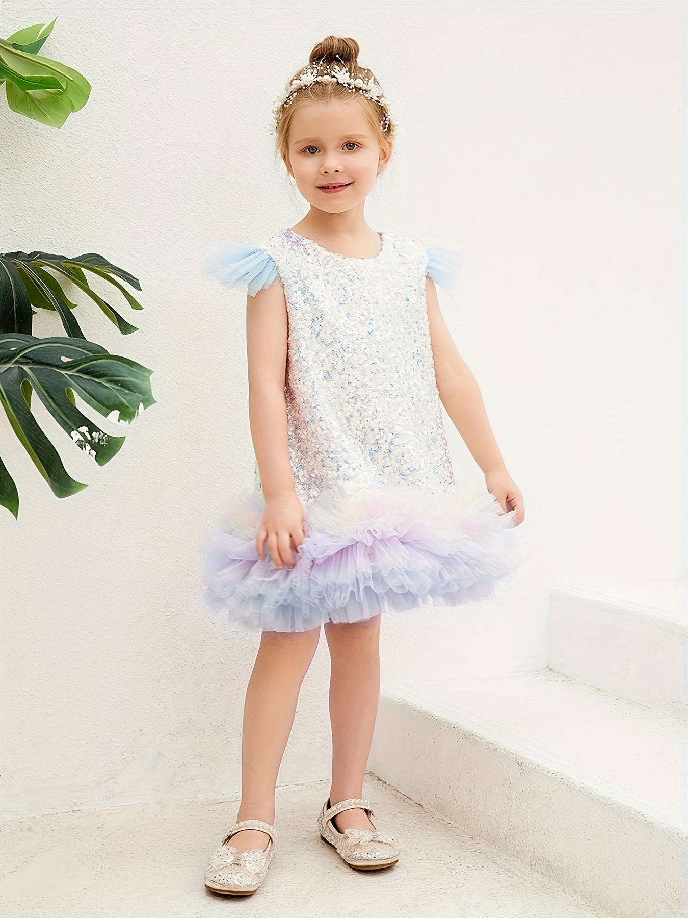Girls White Tulle Tutu Skirt For Birthday Party Princess - Temu