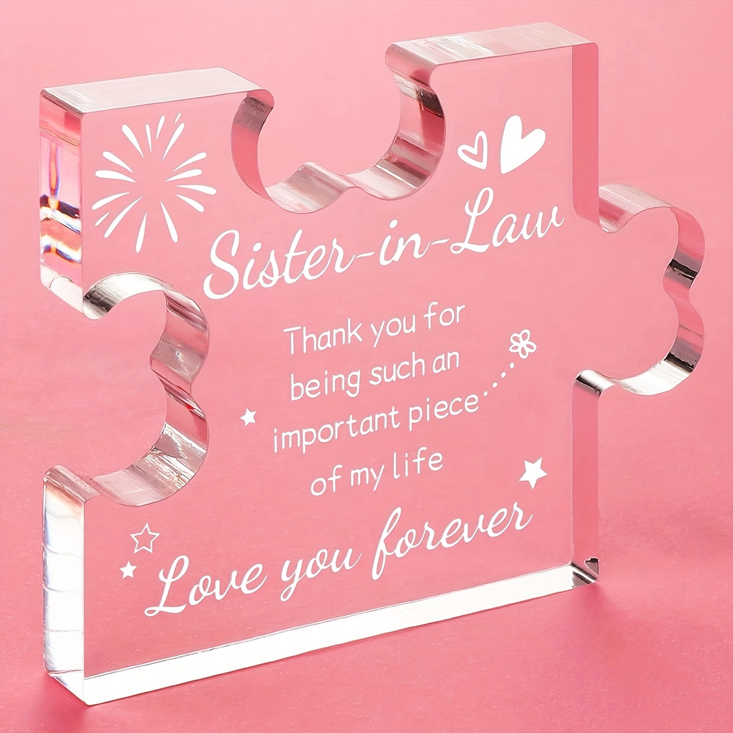 Carte d'anniversaire drôle belle-sœur plaque cardiaque souvenir amitié cœur  acrylique