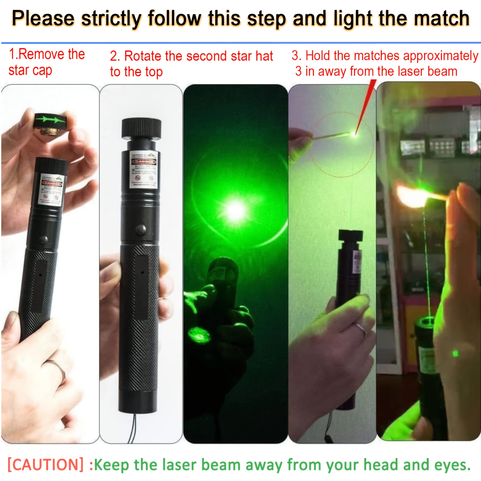 POINTEUR LASER VERT TRÈS PUISSANT - Lasers, pointeurs et lampes tactiques  (10958290)