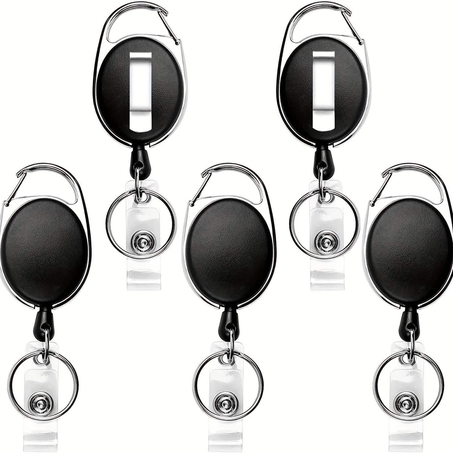 Retractable Badge Clip Set Perfect Id Cards Keys ! - Temu Canada