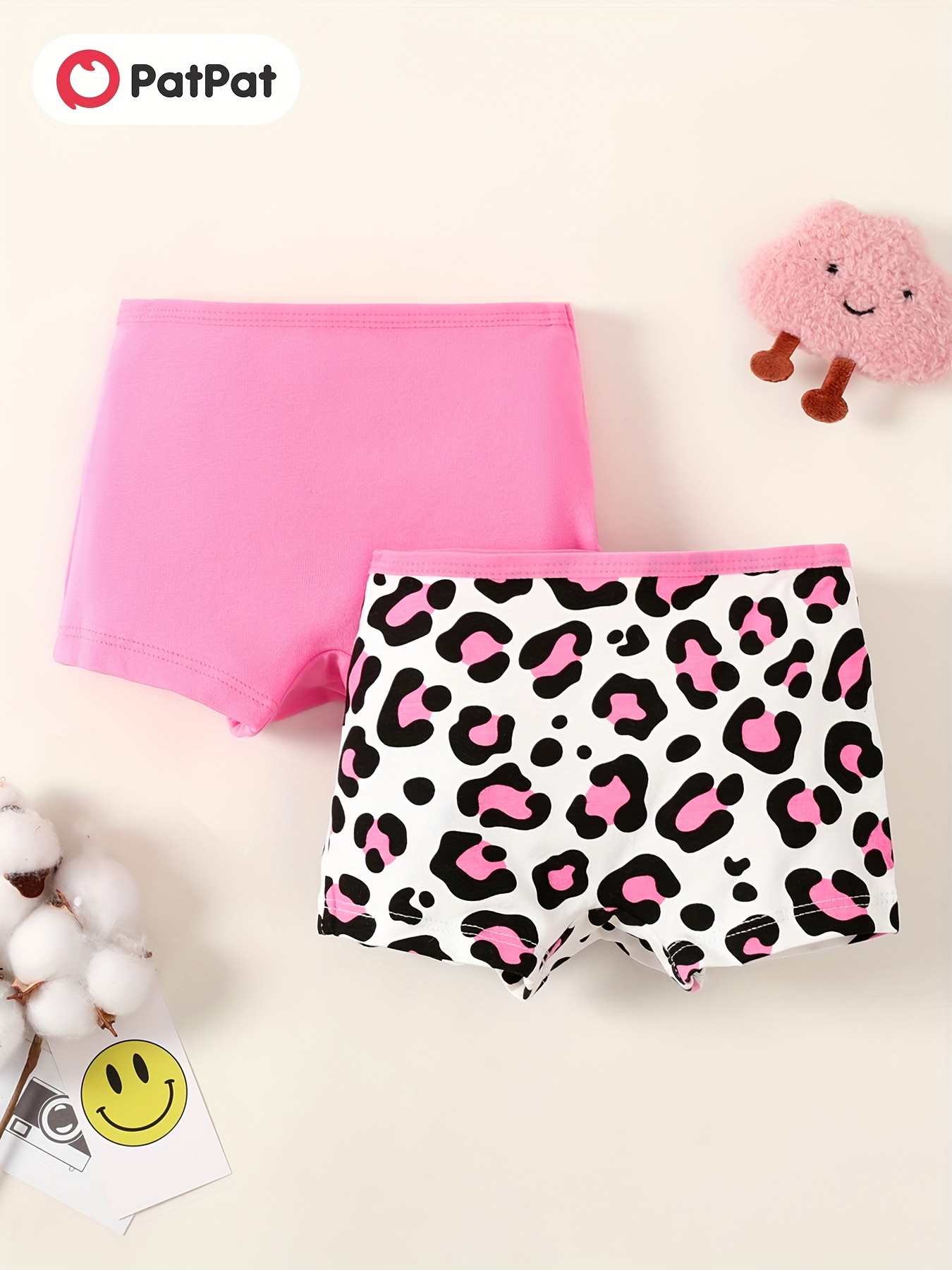 Boy Short Panties Pink Leopard
