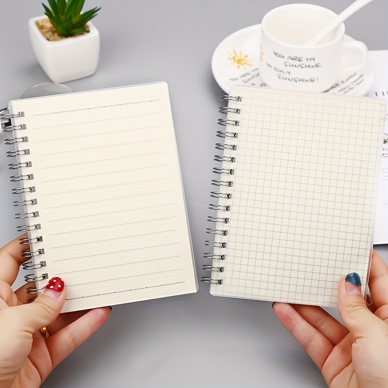 80sheets A6 Creative Coil Notebook Horizontal Line Grid Lattice Blank