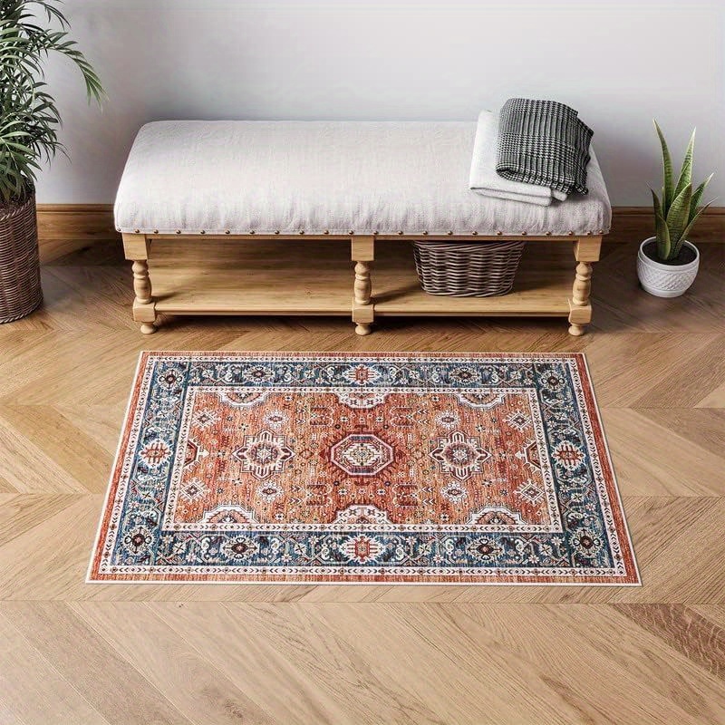 Washable Area Rug, Boho Persian Rug Stain & Water Resistant Vintage Rugs,  Floor Carpet For Living Room Bedroom Dining Room Kitchen Bathroom Farmhouse  Office - Temu