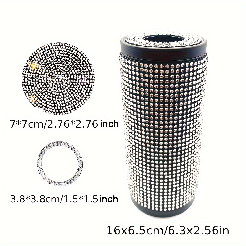 Metal Cylinder Car Tissue Box Bling Car Tissue Holder Tissue - Temu