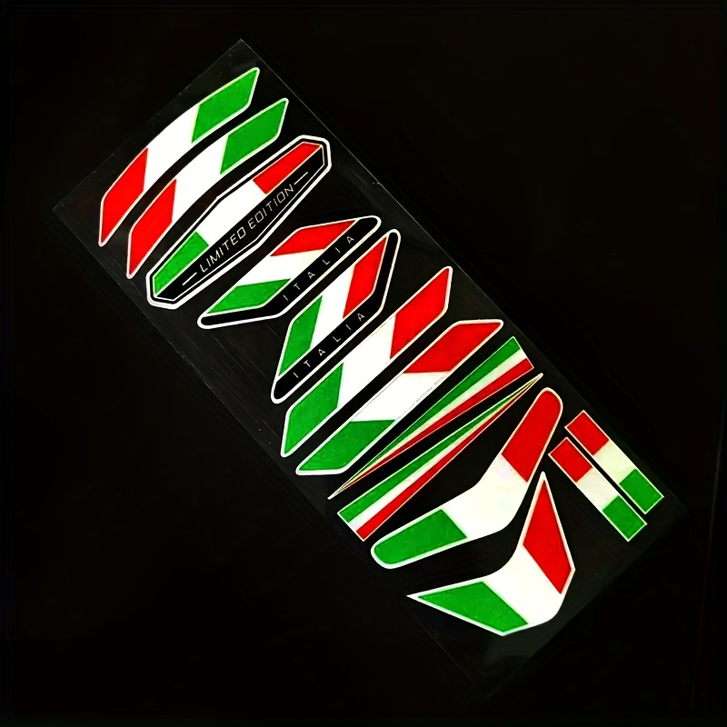 Italien Aufkleber Auslandskennzeichen - Nummernschild - 5 Stück  Sticker-Bogen - PKW Auto Fahne Flagge Decal 17x24 cm - Viele Motive KN