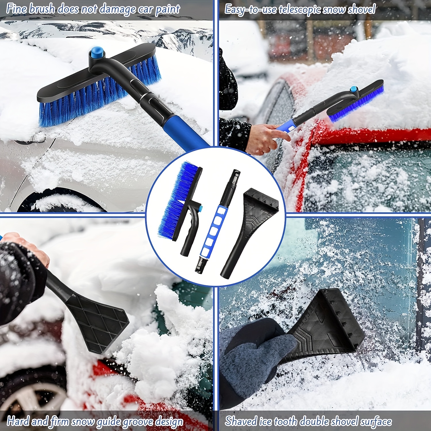 Ice Scrapers For Car Windshield With Snow Brush - Temu