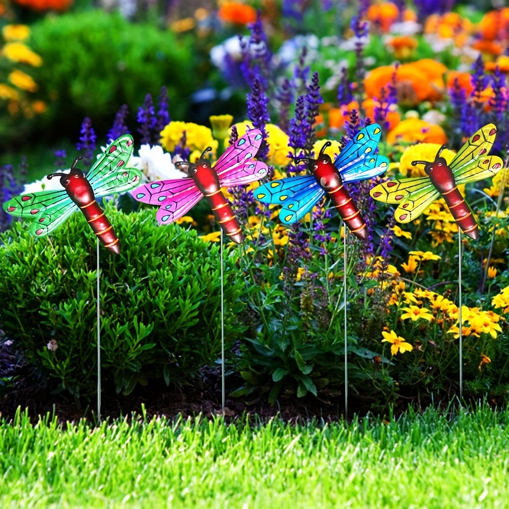 Piquets de jardin en métal Fleurs décoratives