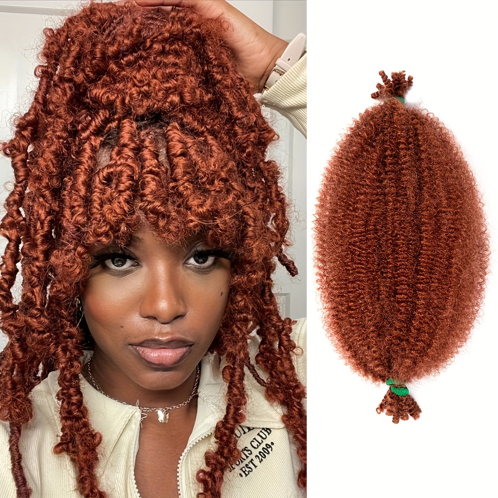 12inch Springy Afro Twist Hair Kinky Twist Braiding Hair - Temu Canada